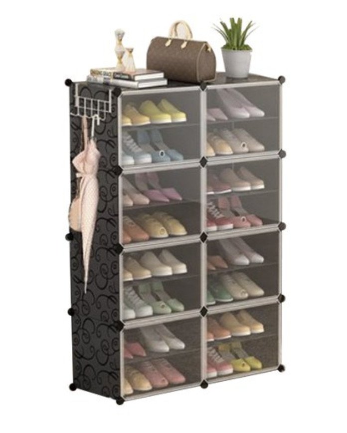 Tủ để giày dép - tủ giày dép 8 tầng 16 ngăn bền rẻ đẹp, lắp ghép thông minh, tiện lợi-Tủ nhựa để giày giá rẻ