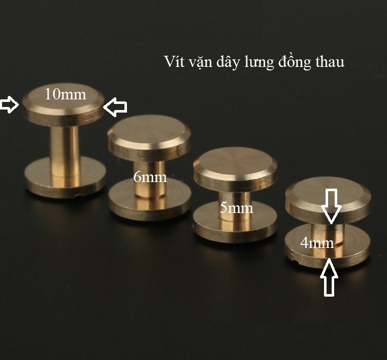 Vít vặn dây lưng đồng - phụ kiện làm đồ da handmade