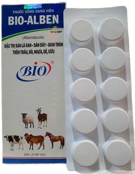 Alben - bio - nội ngoại ký sinh trùng - dạng vỉ - ruvet việt nam - dụng cụ thú y - thuốc thú y