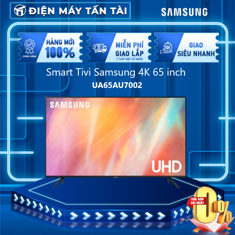 Smart Tivi Samsung 4K 65 inch UA65AU7002