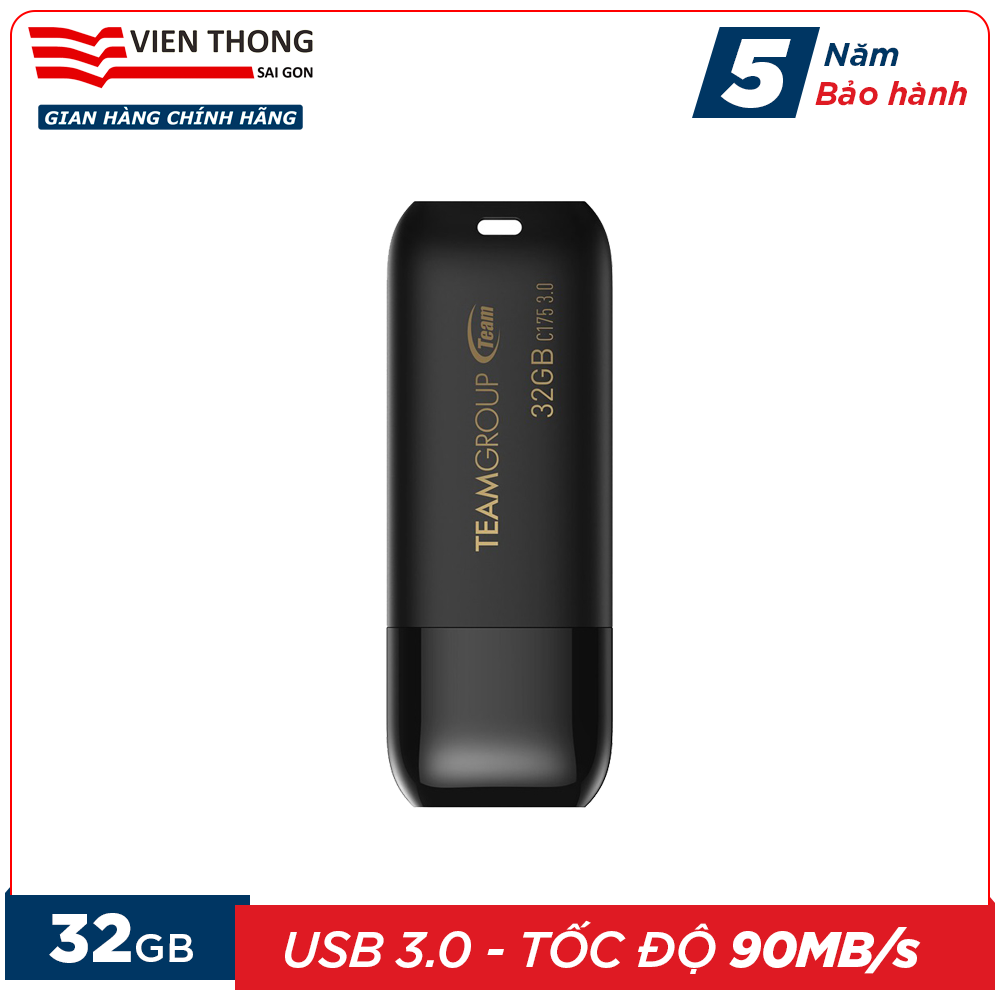 Usb 3.0 team group c175 32gb tốc độ upto 90mb/s - hãng phân phối chính thức