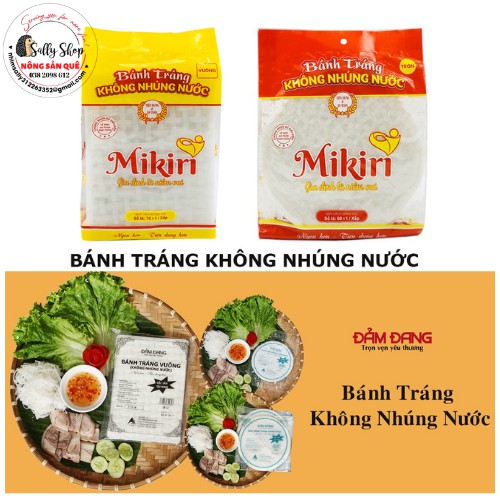 Bánh Tráng Không Nhúng Nước Mikiri Tròn Vuông Siêu Mỏng Làm Gỏi Cuốn Bánh Tráng Trộn Cho Bé - Bánh Tráng Gạo Cuốn Chả Ram Chả Giò - Shop Nông Sản Quê SallyFood