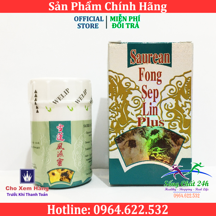 Tuyết liên phong thấp linh Plus 30 Viên - Saurean Fong Sep Lin Plus Malaysia