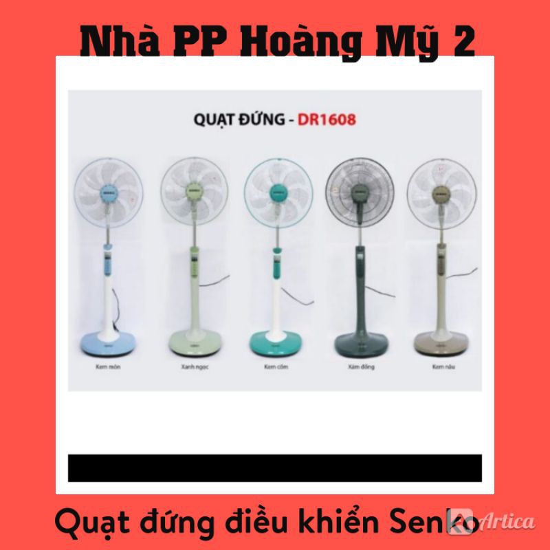 Quạt đứng điều khiển senko dr1608,có remote