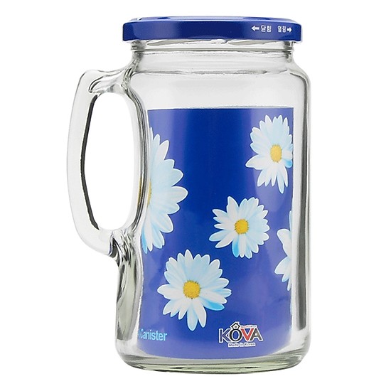 Hũ thủy tinh tròn nắp thiếc kova 850ml starlock htc-0.85