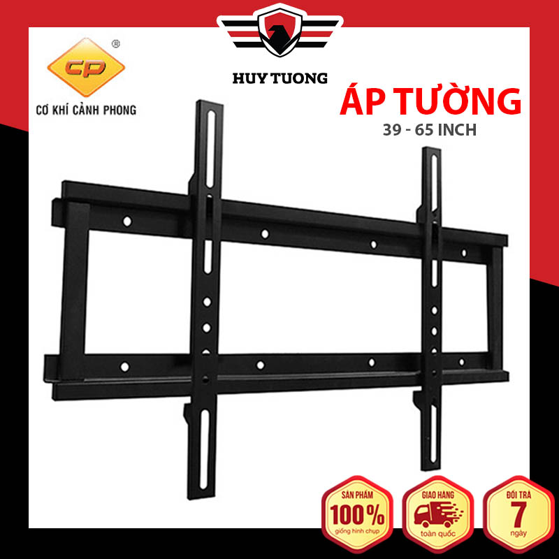 Khung treo tivi - Kệ tivi treo tường - Giá treo tivi áp tường cao cấp M65T 39 - 65 inch (Đen ) - Huy Tưởng ( Có clip hướng dẫn lắp đặt )