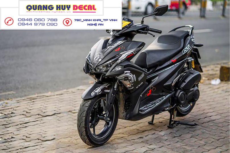 Tem trùm NVX đen manchester - Độ dán team trùm decal xe máy NVX đen manchester - Team trùm decal xe máy NVX rẻ đẹp và chất