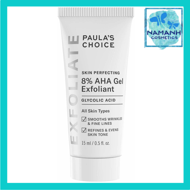 Tẩy da chết Paula's Choice SKIN PERFECTING 8% AHA Gel Exfoliant with Glycolic Acid Chamomile Green Tea 15ml