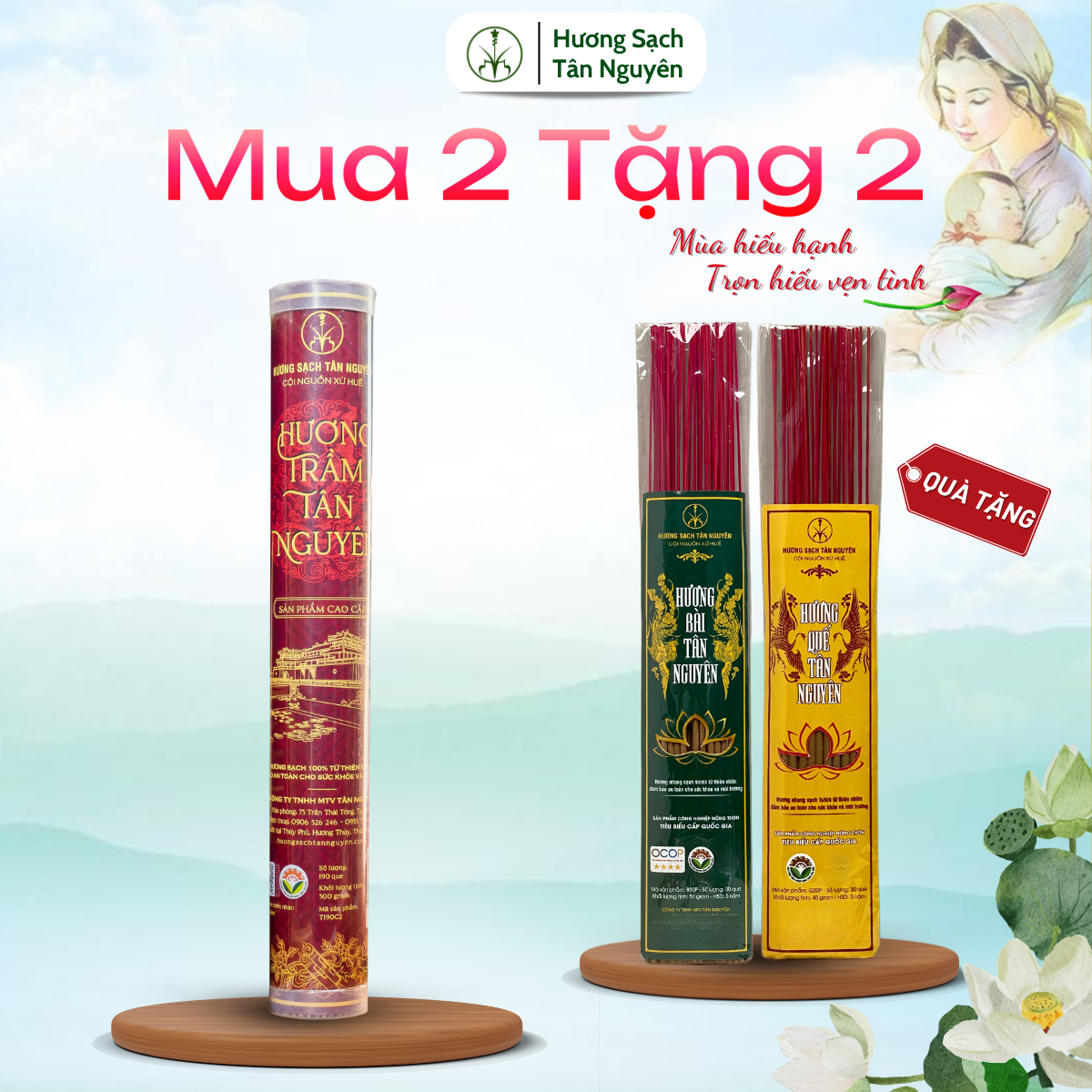 Nhang trầm hương Tân Nguyên, nhang trầm cao cấp, hương trầm sạch mùi thơm tự nhiên dịu nhẹ ống 170 que dài 35cm, 38cm