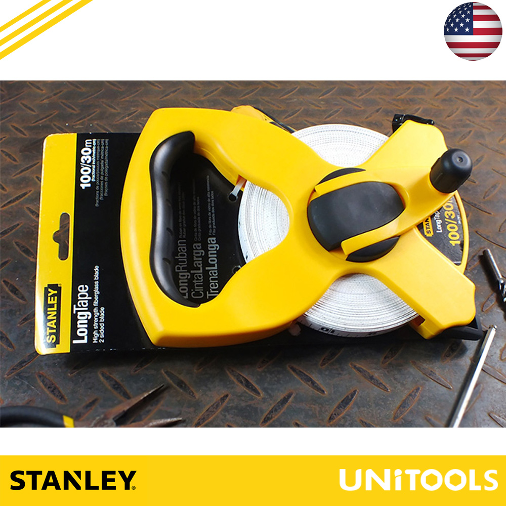 Thước cuộn stanley 34-791 sợi thủy tinh 100ft/30m 100% chính hãng