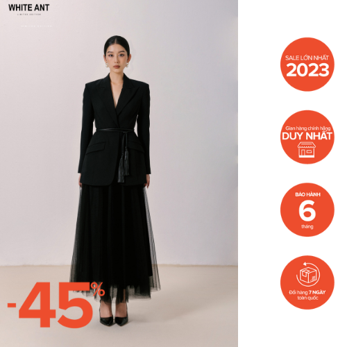 Áo blazer tay dài nữ white ant, hàng thiết kế cao cấp darragh notched blazer