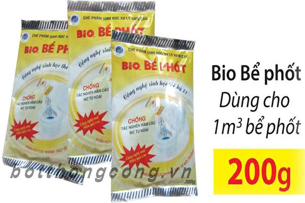 [Hoàn Tiền 10%] Men xử lý bể phối Bio Bể Phốt 200gr thông tắc bể phốt hầm cầu vệ sinh tự hoại khử mùi nhanh chóng hiệu quả