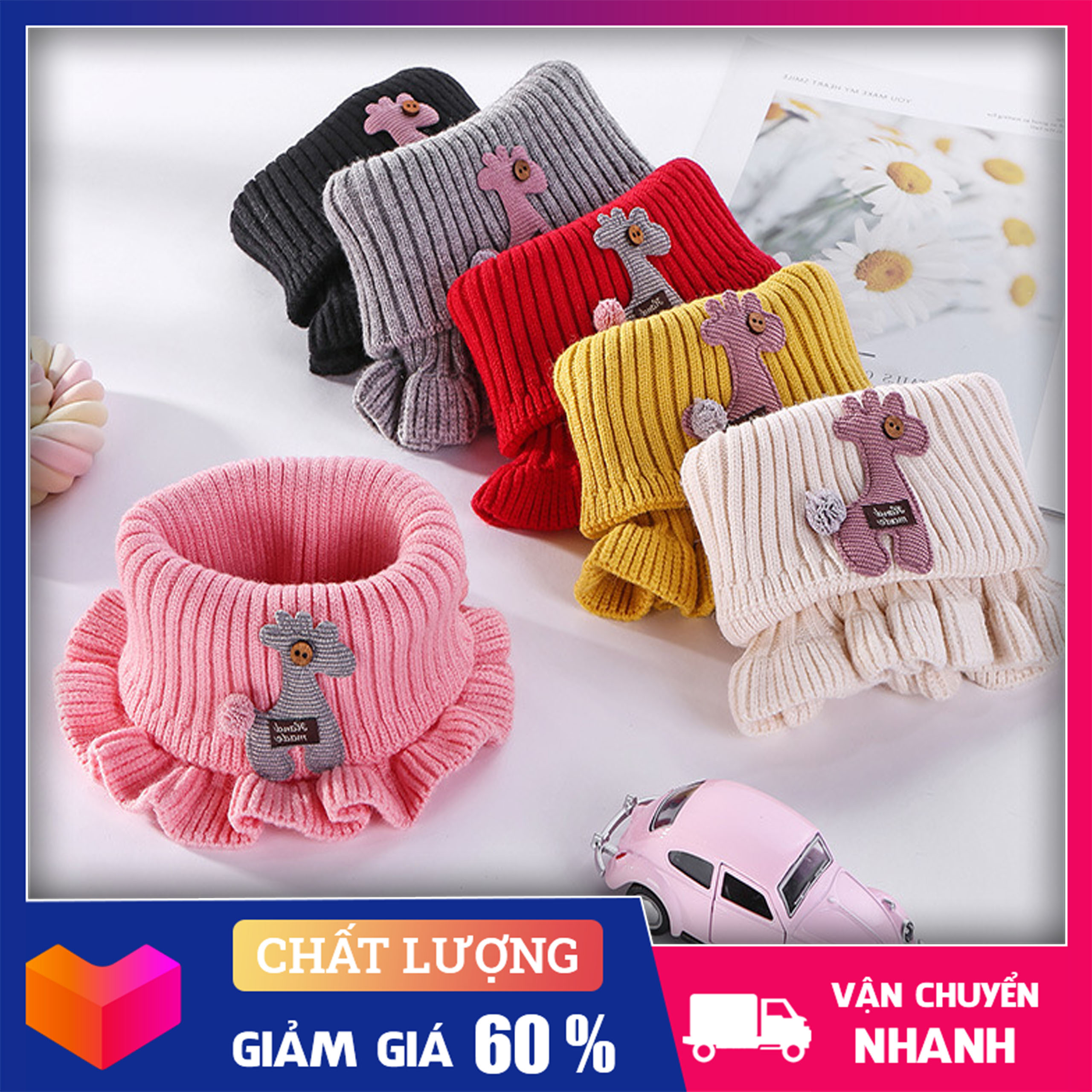 Khăn Len Ống Choàng Cổ Giữ Ấm Cho Bé 2-8 Tuổi - Khăn Quàng Siêu Xinh Cho Bé Gái