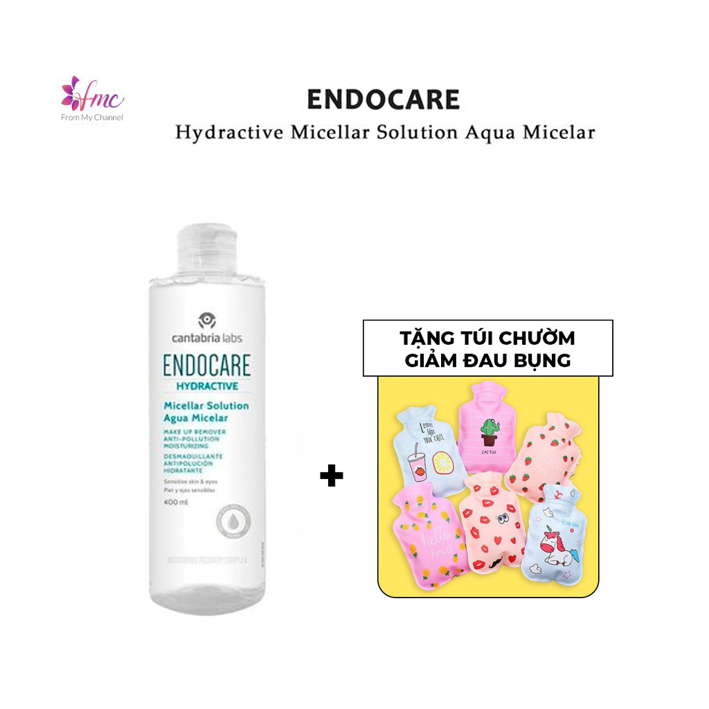 Nước Tẩy Trang Endocare Hydractive Micellar Solution Agua Micelar 400ml + Tặng 1 túi chườm giảm đau bụng