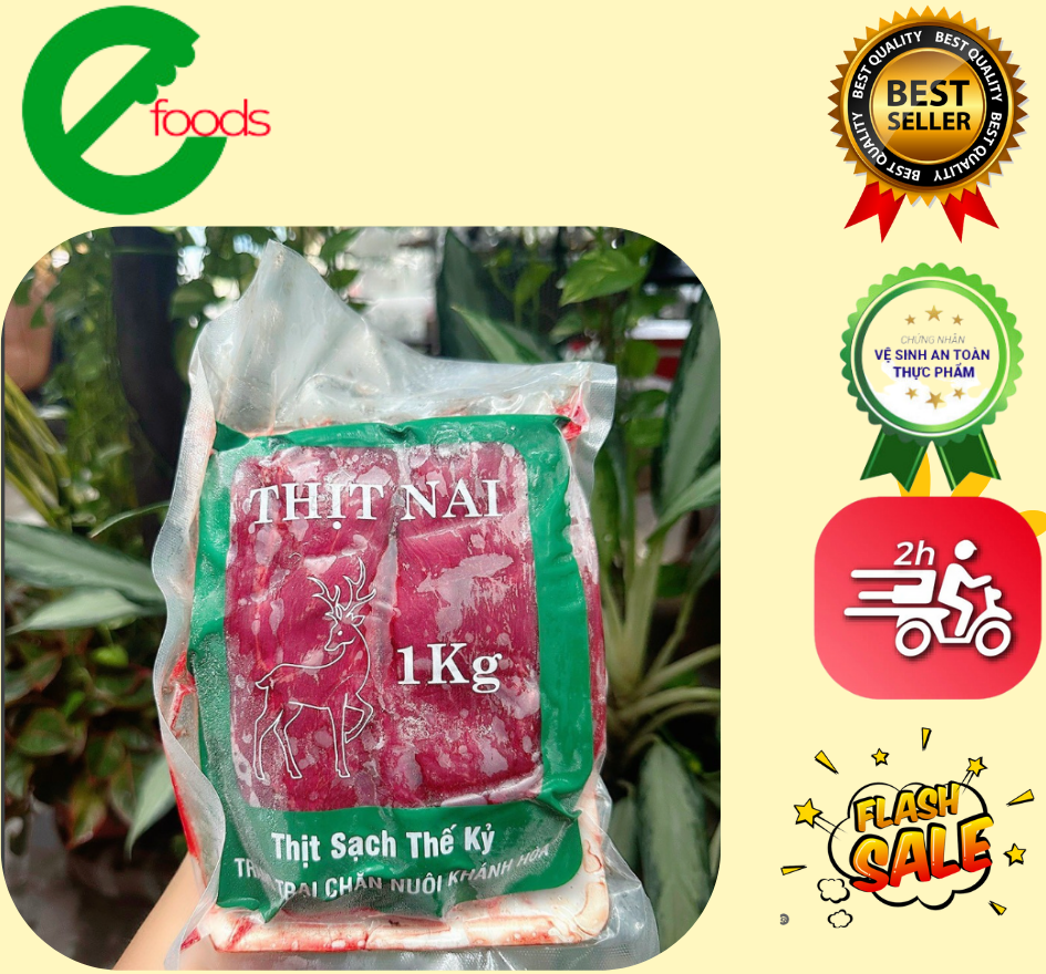 Thịt Nai Phi Lê 1KG net 8 Tươi Ngon (Chọn Giao Hàng 2h giúp shop )