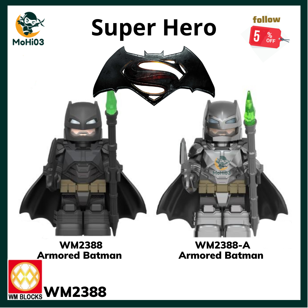 Mô hình minifigure Batman WM2388 WM2388-A mô hình lắp ráp siêu anh hùng người dơi Super Hero DC Batman Armored Suit - MoHi03