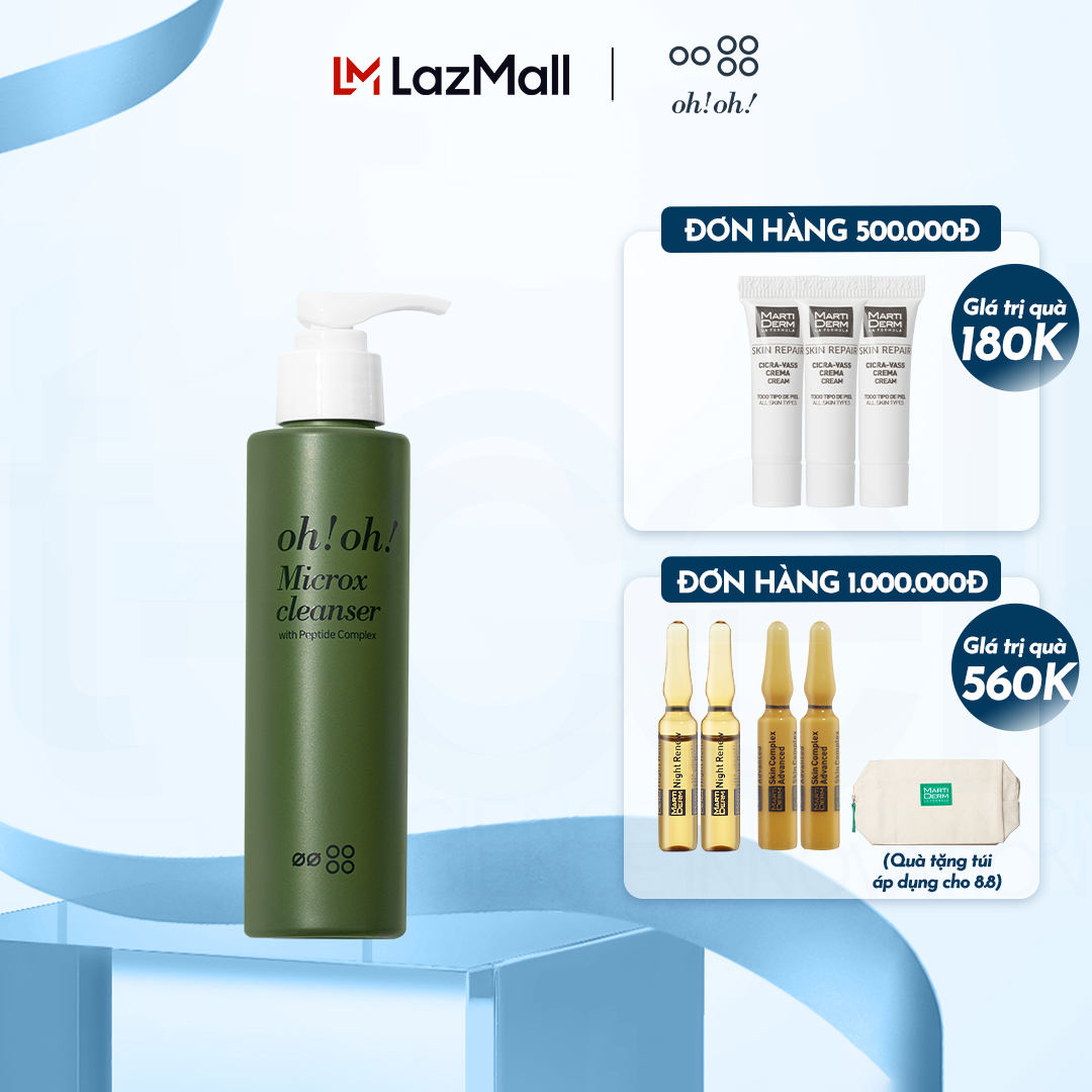 Sữa rửa mặt detox làm sạch sâu cho mọi loại da oh!oh! microx cleanser