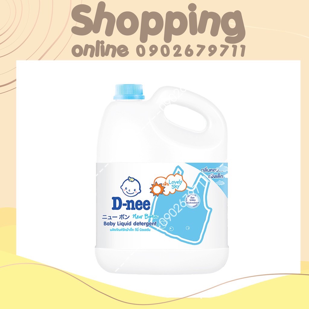 Nước giặt xả Dnee Thái Lan 3000ml Mùi Thơm Thanh Mát - Màu Xanh Biển