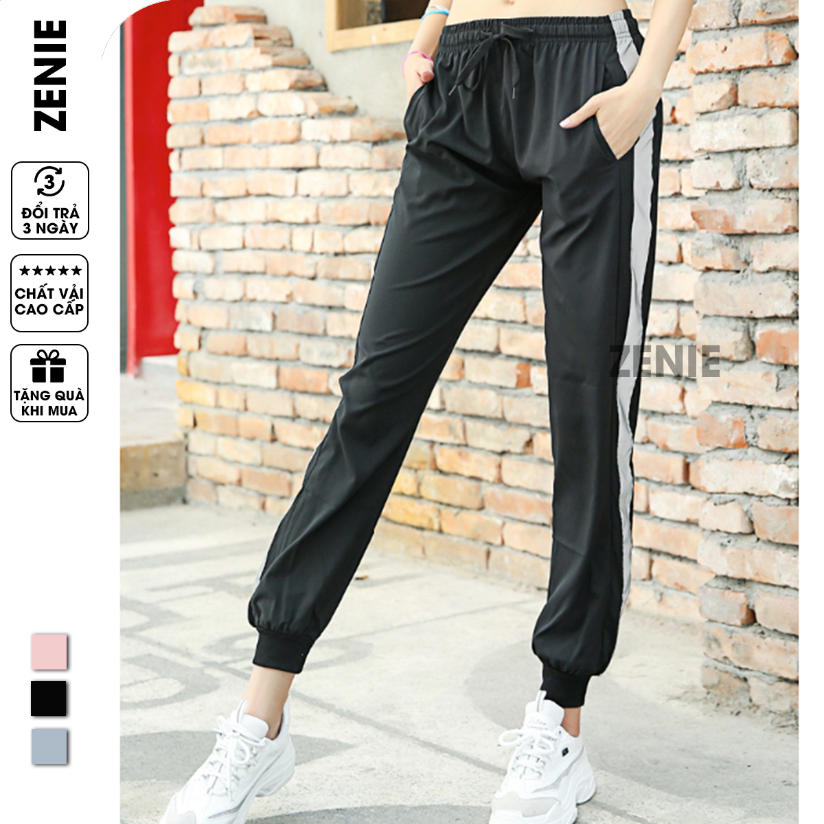 Quần Tập Thể Thao Jogger Có Túi Dáng Basic Năng Động Chuyên Tập Gym Yoga Q12