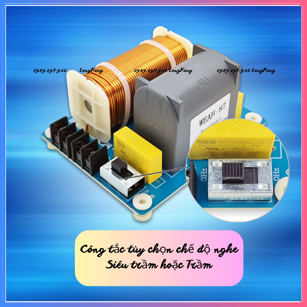 Phân tần loa sub | mach phân tần loa sub hơi | phân tần loa sub điện weah 87 | dùng được cho sub 2 tấc 3 tấc 4 tấc 5 tấc