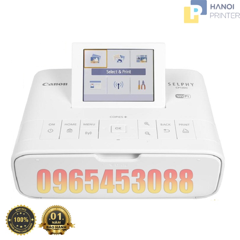 Máy in ảnh Canon Selphy CP1300, in wifi, in khổ giấy 10cm x 15cm, bảo hành 12 tháng