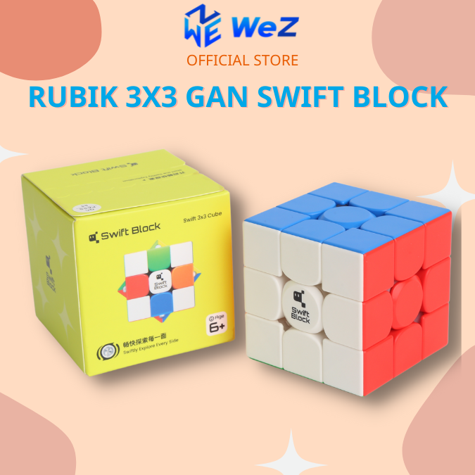 Rubik 3x3 Gan Swift Block Stickerless Có Nam Châm - Rubik Nam Châm 3x3 Gan Swift Block Giá Rẻ - WeZ Toys