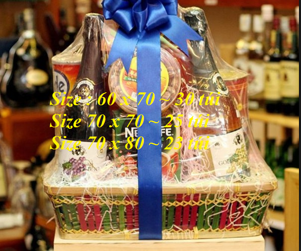 [HCM]màng co giỏ quà size lớn 70x80 - MÀNG CO BỌC GIỎ QUÀ TẾT GIỎ TRÁI CÂY GIÁ RẺ