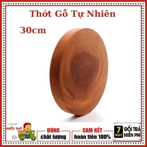 Thớt gỗ tròn lớn có khoen d260 - thớt gỗ loại tròn cao cấp