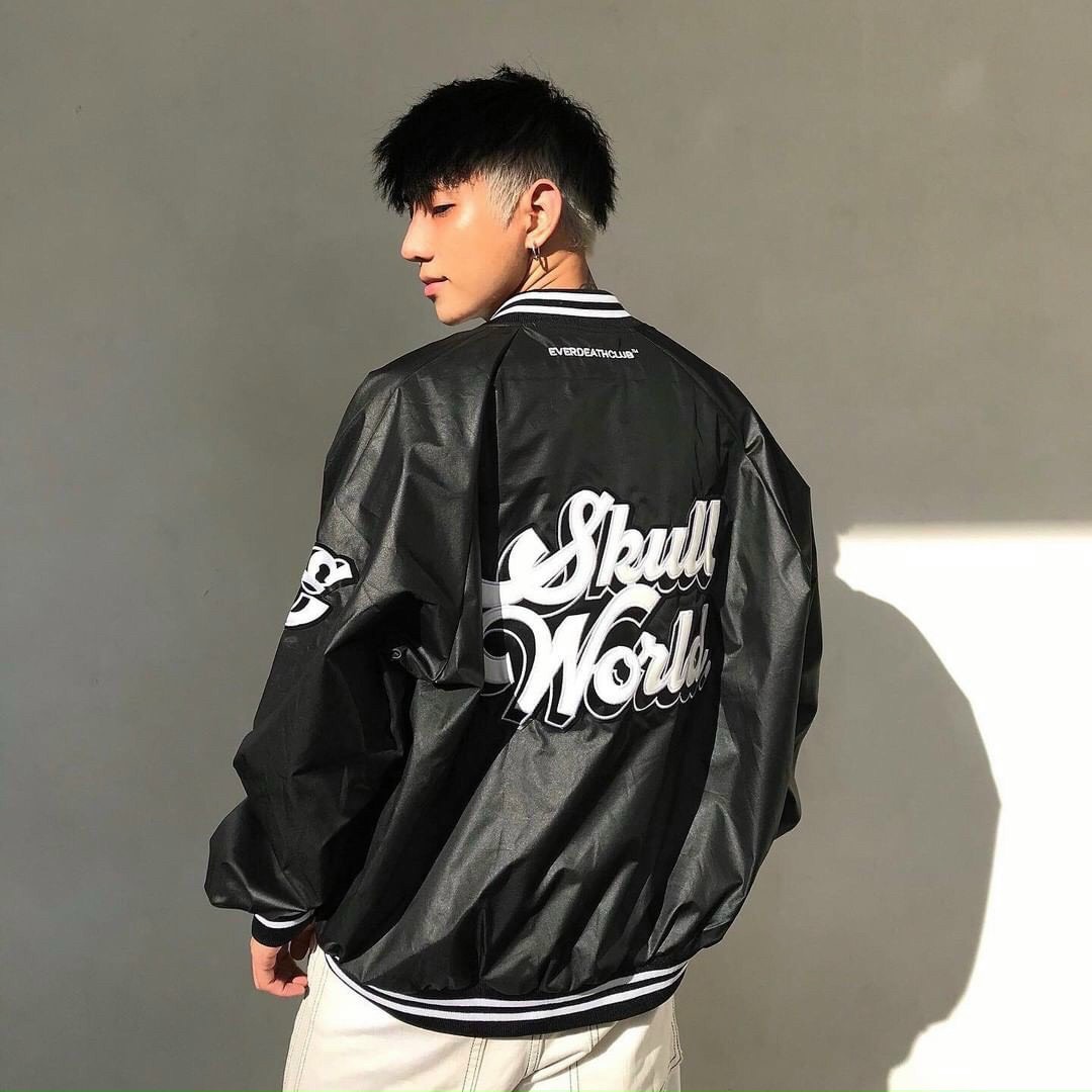 [HCM][Mẫu Mới 2021-Freeship] Áo khoác dù 2 lớp kiểu dáng bomber in chữ Skull World TP