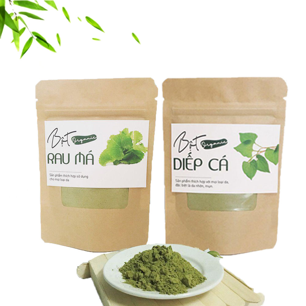 Combo Bột Dưỡng Trắng Da ( Rau Má + Diếp Cá) Gói 100gr