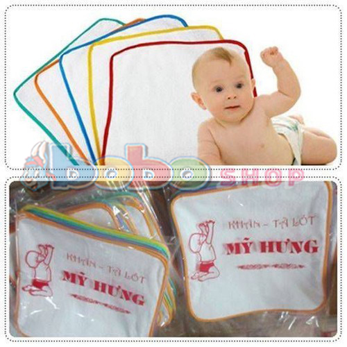 [HCM]Gói 10 Tấm Lót Ni Lông Chống Thấm Cho Bé 30*30Cm Mỹ Hưng