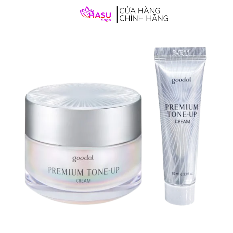 Kem dưỡng trắng da và nâng tone da tức thì goodal premium snail tone up cream