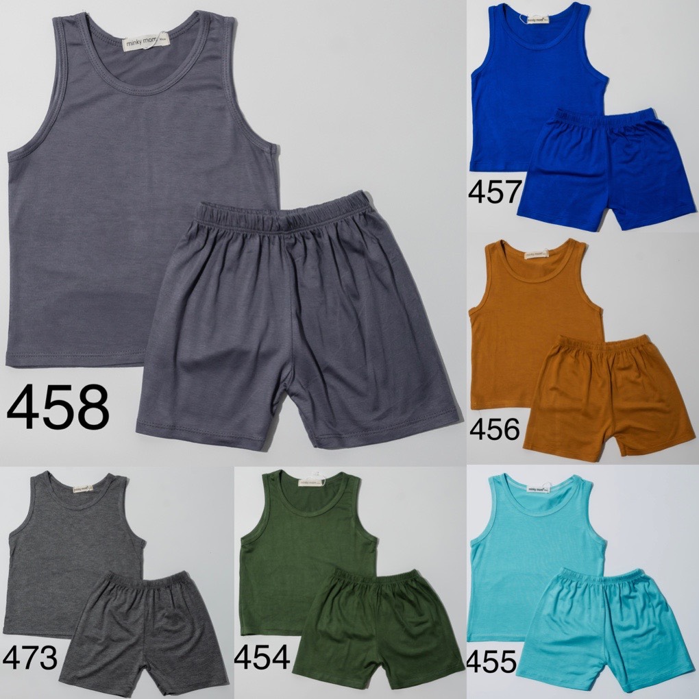 Bộ Ba Lỗ Minky Mom Có Size To Đến 32KG Cho Bé Trai Bé Gái, Thun Lạnh LOẠI TỐT, Vải Mềm Mịn Mát Thấm Hút Mồ Hôi Cực Tốt.