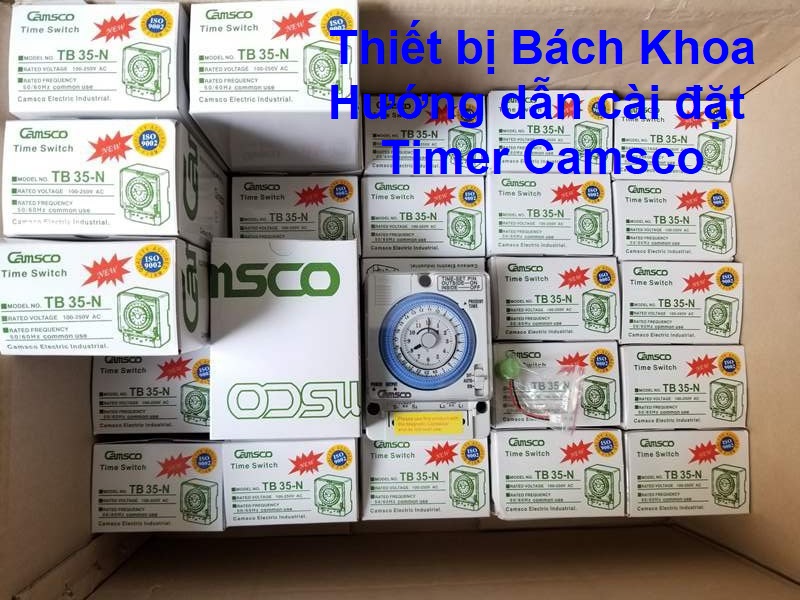 Công tắc hẹn giờ kiểu cơ CAMSCO TB35-N kèm pin lưu