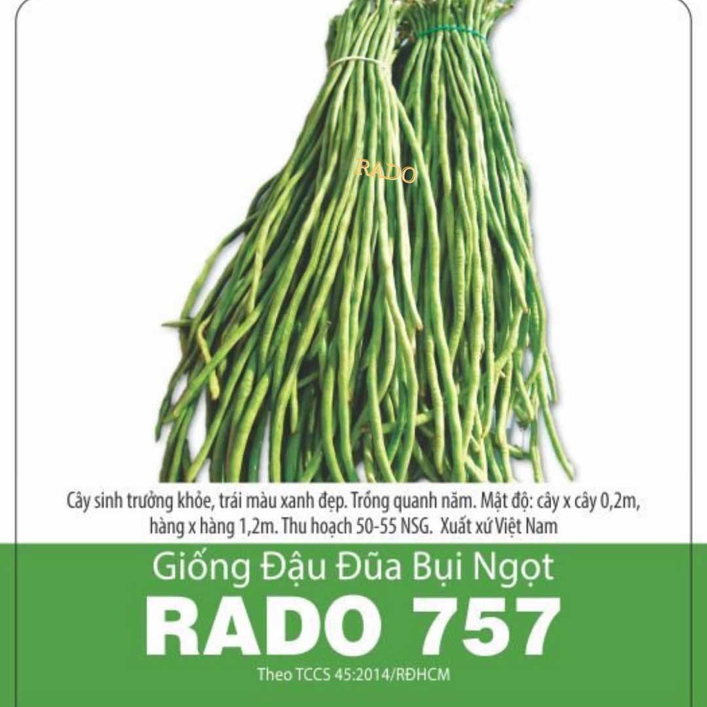 Hạt giống đậu đũa ngọt lùn rado 757 rạng đông | vtnn cần thơ