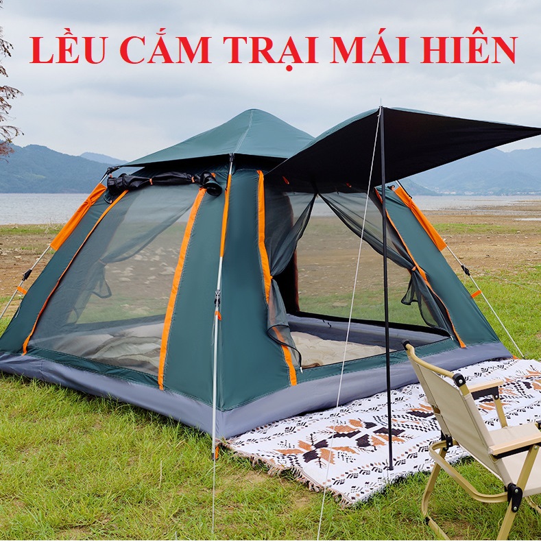 Lều cắm trại lều du lịch dã ngoại tự bung 2-5 người 4 cửa thoáng ,dễ dàng gập mở đóng gói nhỏ gọn thuận tiện khi di chuyển