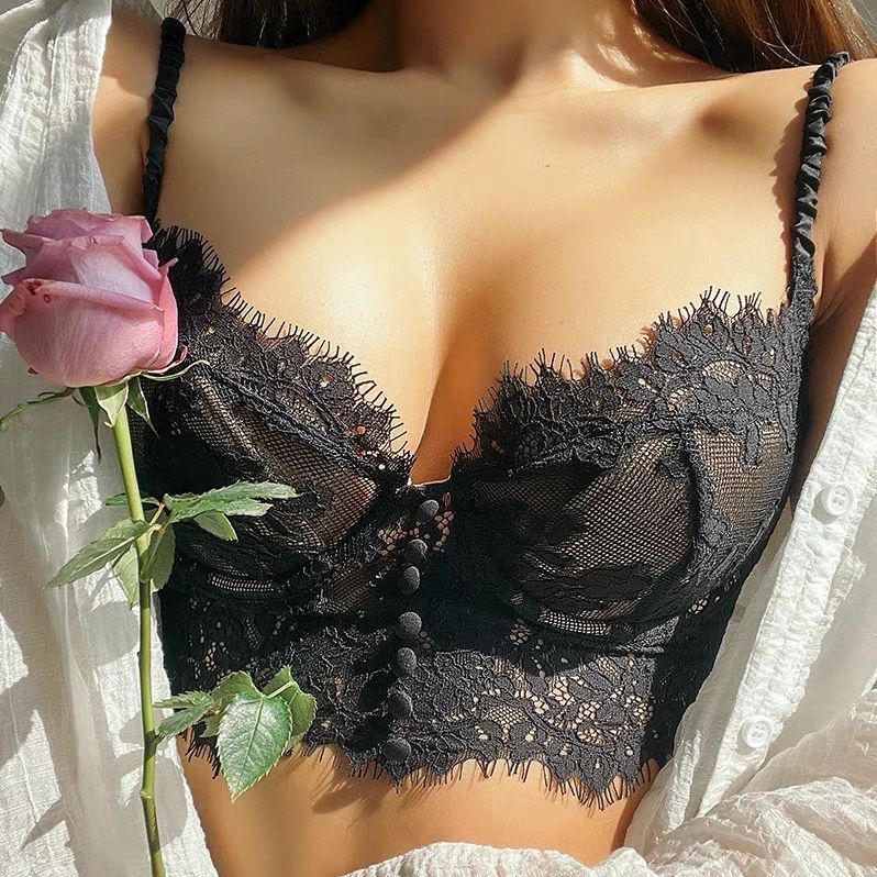 Áo bra ren mi cúc áo lót bralette nâng ngực có gọng có mút la perbra - b31
