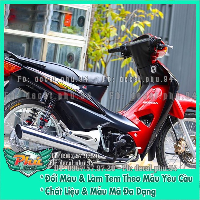 Tem rời Wave S đen đỏ (P)