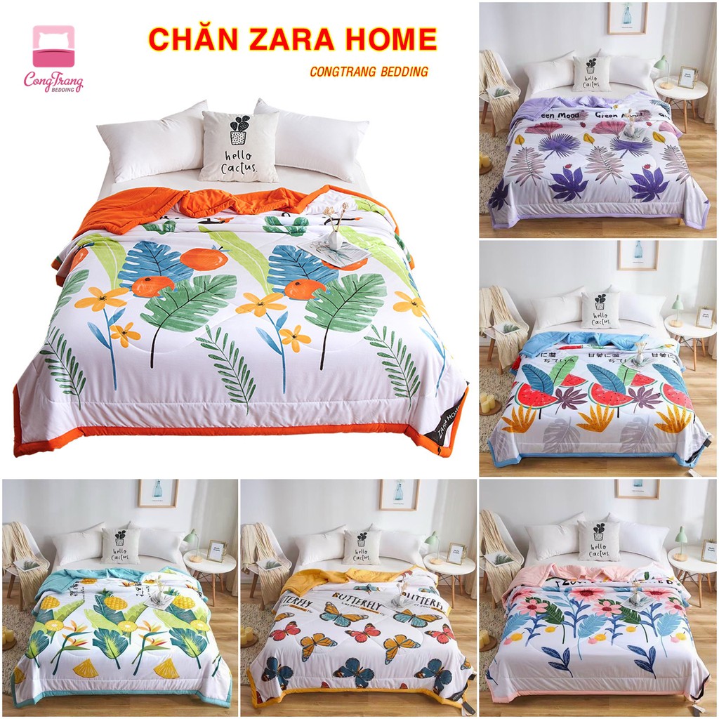 Chăn hè cotton ZARA home cao cấp thoáng mát 2.3M,siêu mềm mịn , thoải mái , nhẹ nhàng, cực thoáng mát.