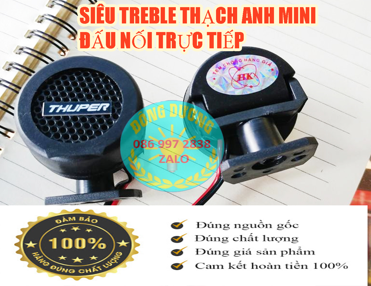 Loa trép ô tô md - 2k mini tròn - giá 1 đôi - siêu trép
