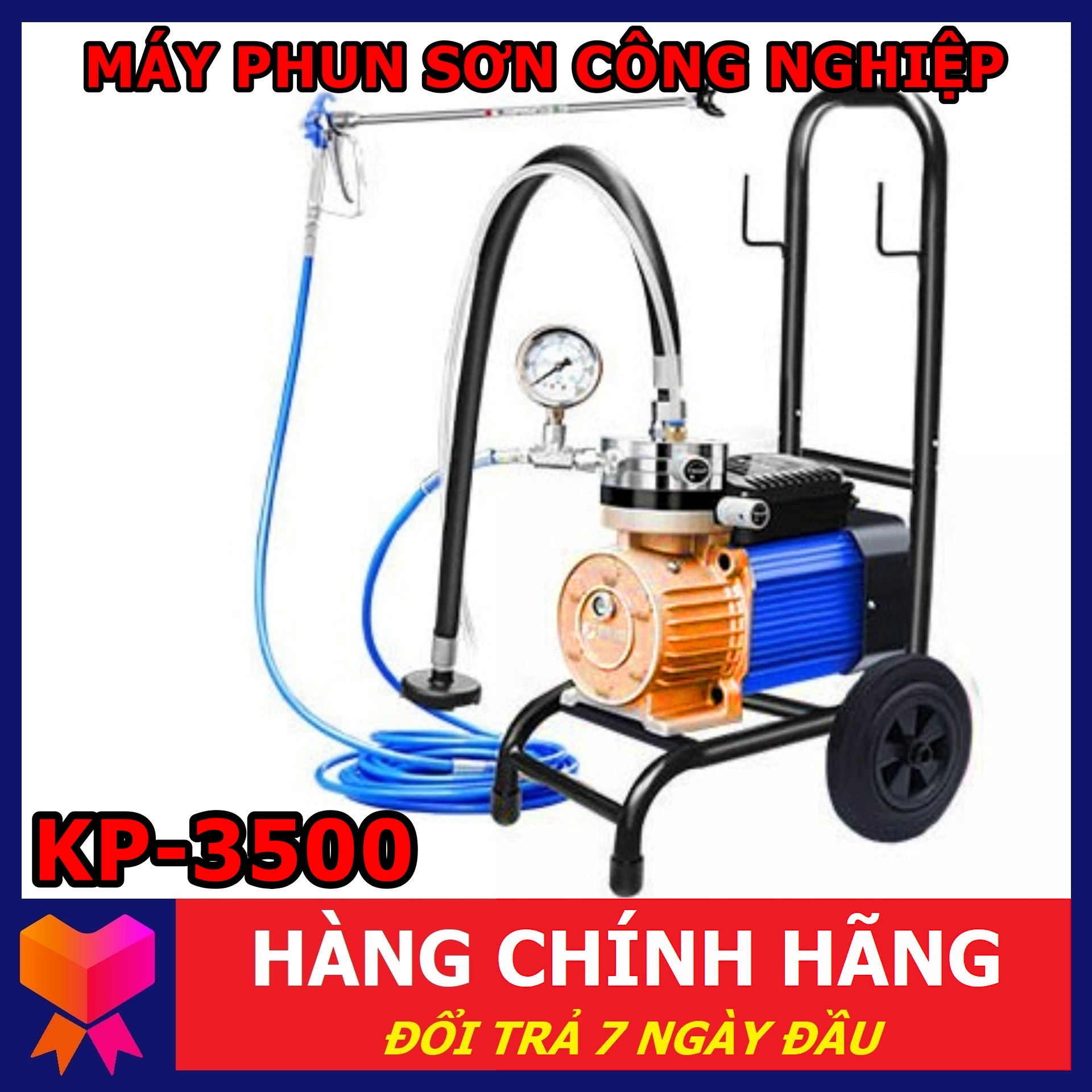 Máy Phun Sơn Công Nghiệp KP-3500- Phun Sơn Đều, Độ Bám Dính Tốt