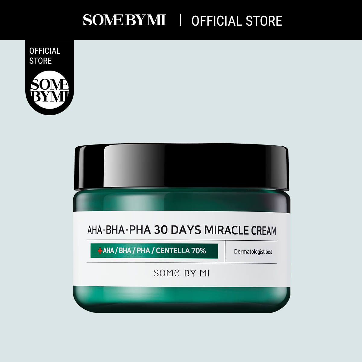 Kem dưỡng Rau má tràm trà Some By Mi AHA-BHA-PHA 30 Days Miracle Cream 60g dịu da cấp ẩm sâu cho da dầu mụn