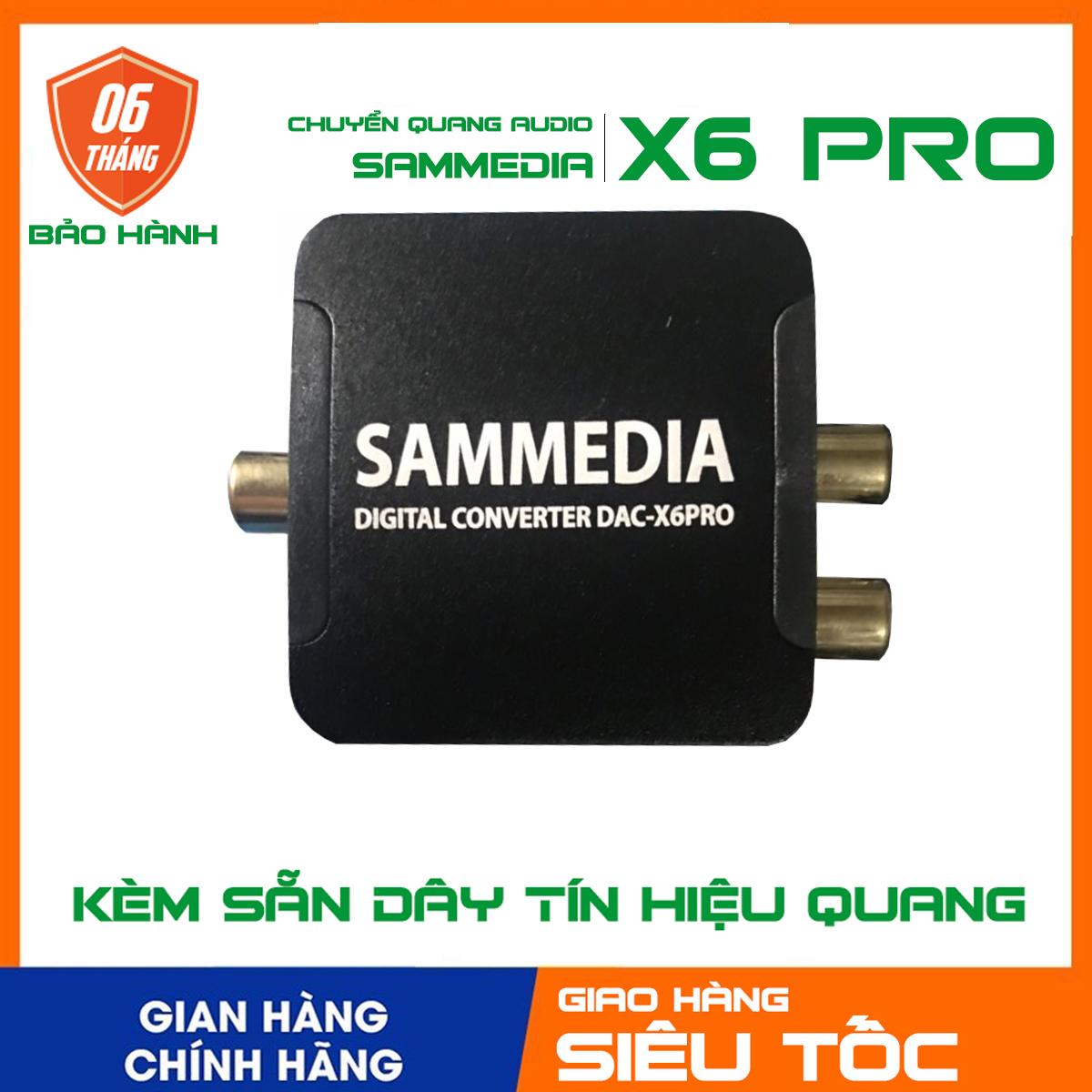 Thiết bị chuyển đổi âm thanh tivi 4K ra Amply cao cấp có cổng audio 3.5 SAMMEDIA X6Pro dùng nguồn USB âm thanh cực to