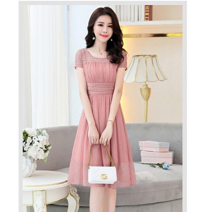 Đầm xòe nhún eo siêu xinh