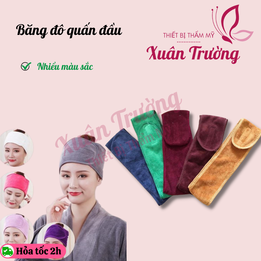 Băng đô quấn đầu Spa đủ màu