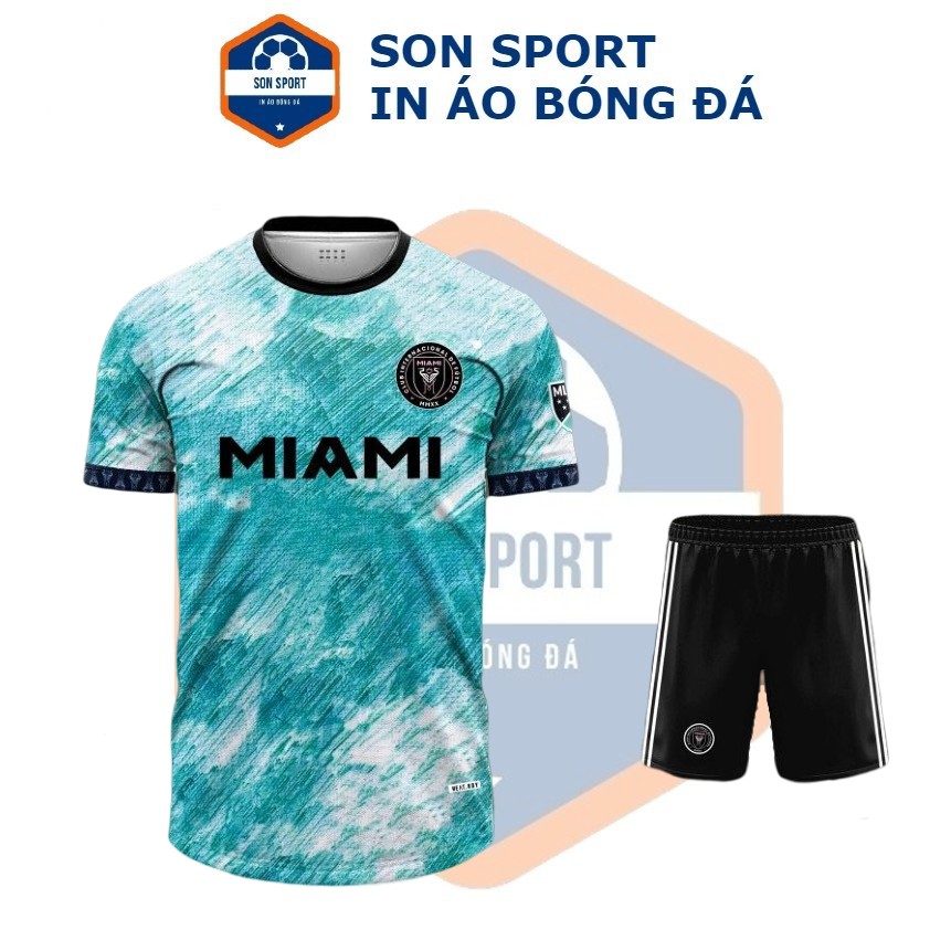 Bộ quần áo bóng đá mè thái clb inter miami xanh