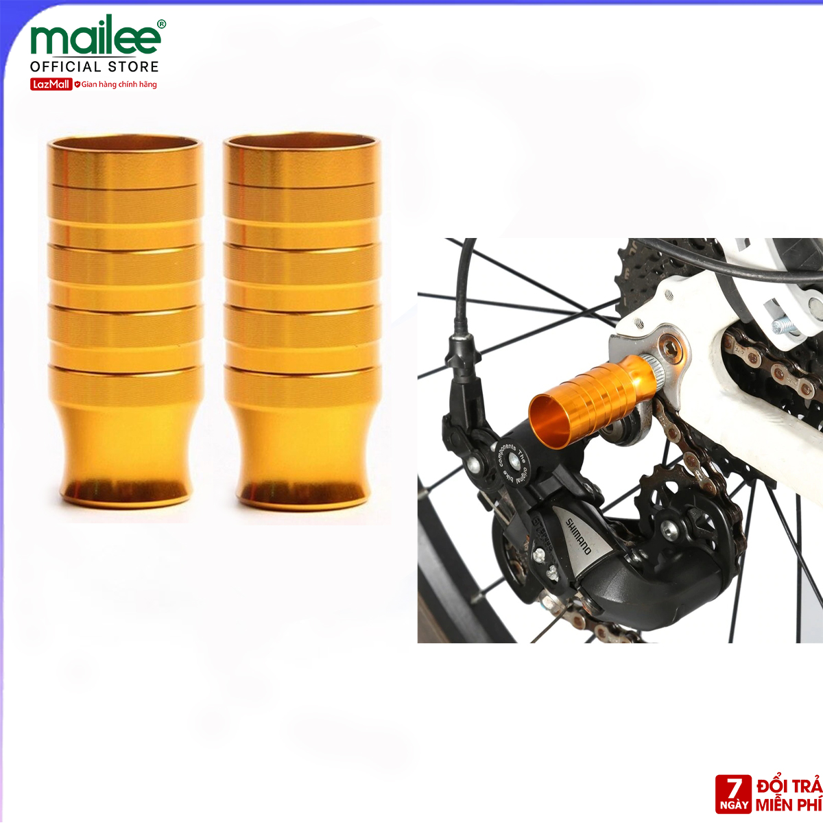 Bộ 2 giá đỡ mở rộng gắn trục côn ti kẹp moay ơ trước sau cho xe đạp gắn phụ kiện đồ chơi xe đạp Mai Lee