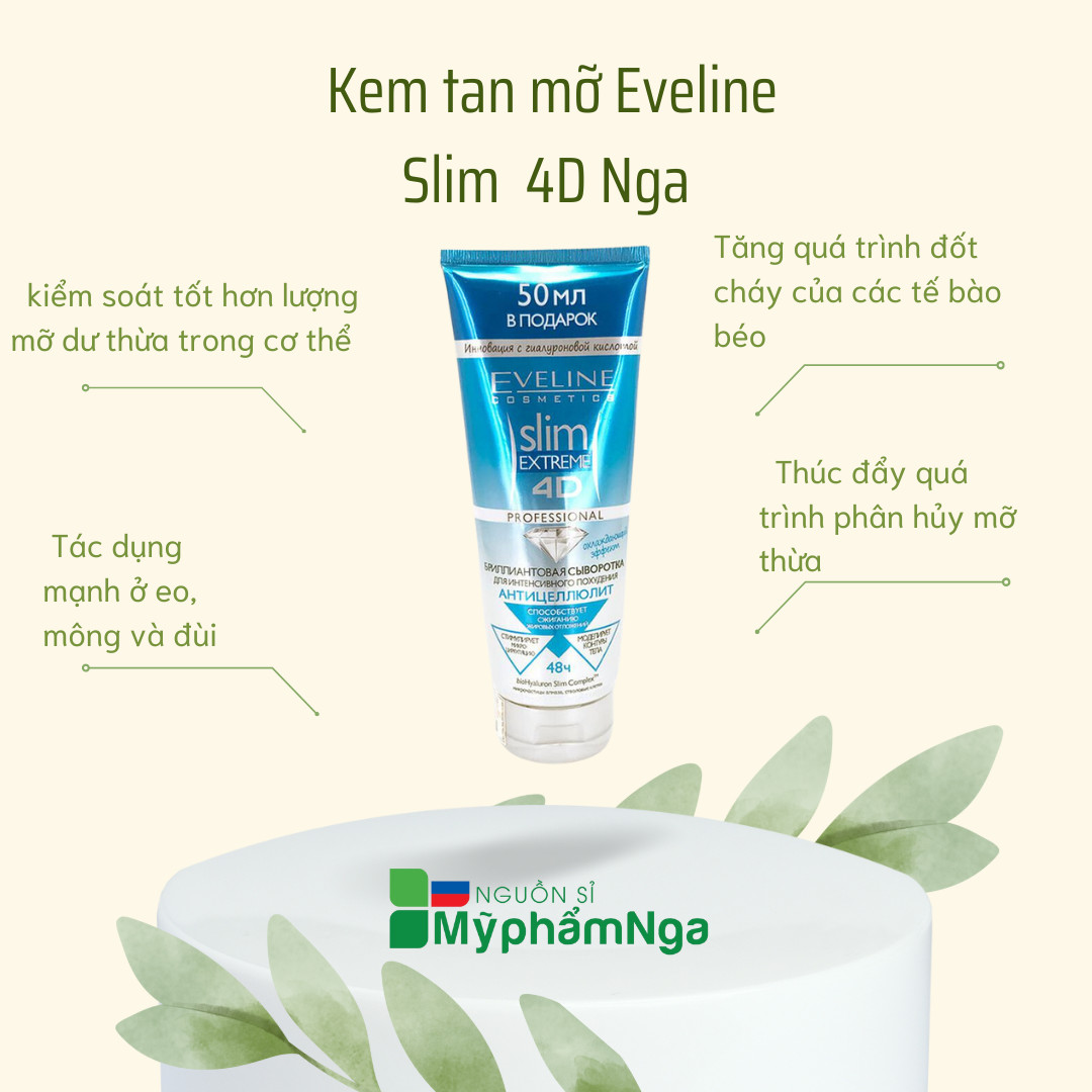 Kem tan mỡ eveline slim extreme 4d