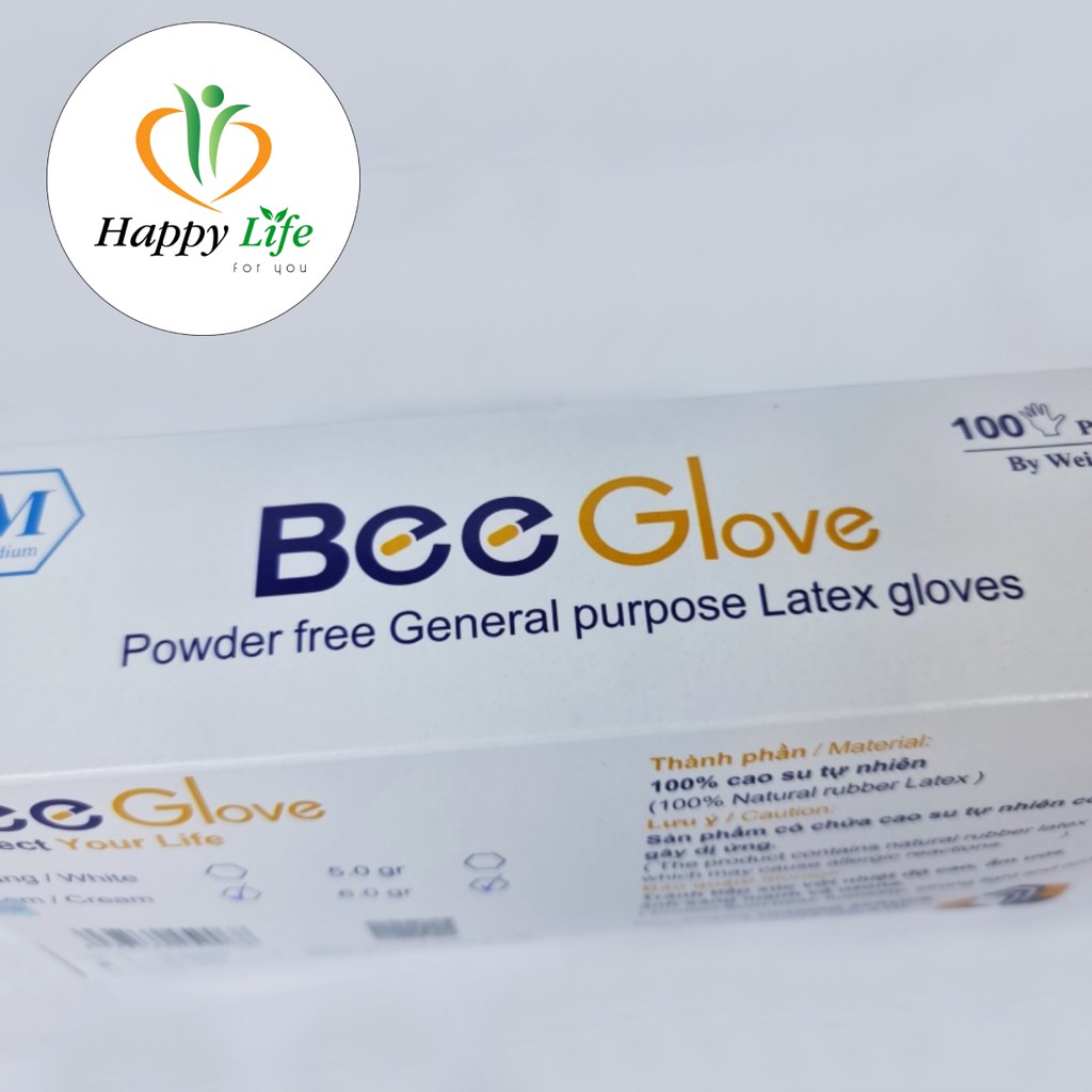 Găng tay y tế kh&ocircng bột Bee Glove găng tay cao su