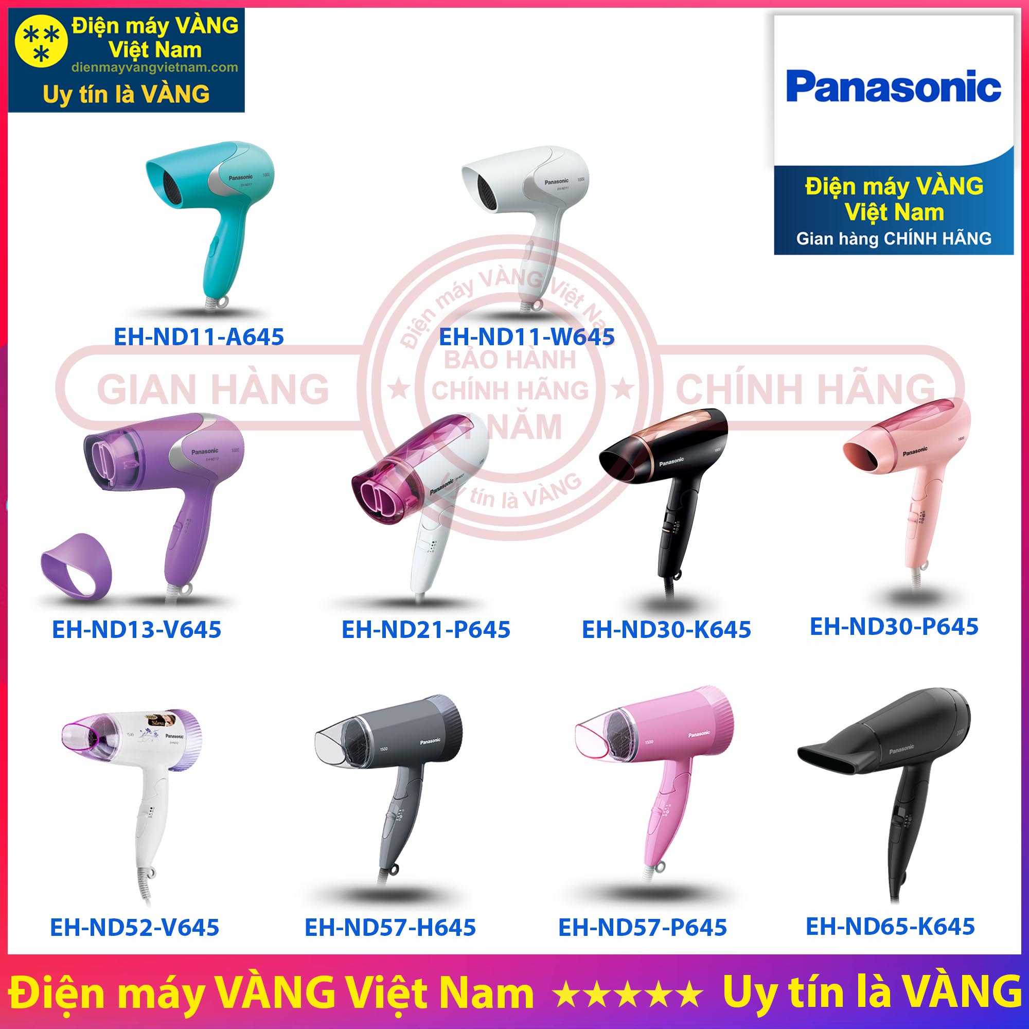 Máy sấy tóc panasonic eh-nd11-a645 eh-nd11-w645 eh-nd13-v645 eh-nd21-p645 eh-nd30-k645 eh-nd30-p645 eh-nd52-v645 eh-nd57-h645 eh-nd57-p645 eh-nd65-k645 eh-nd37 eh-ne27